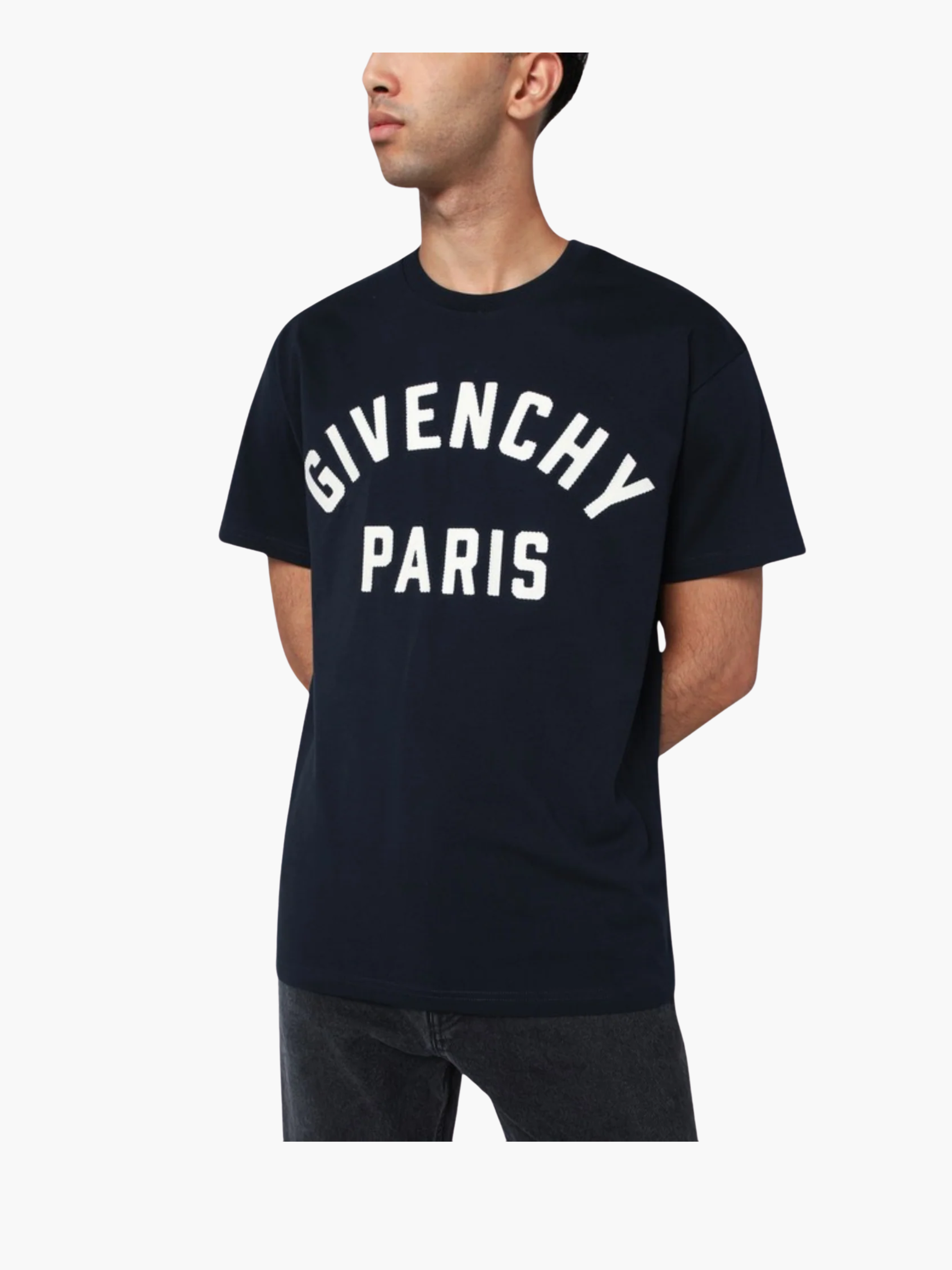 Givenchy T-Shirt Logo Navy-White