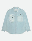 Aape Shirt Logo Long Sleeve Light Blue-AL Capone Premium