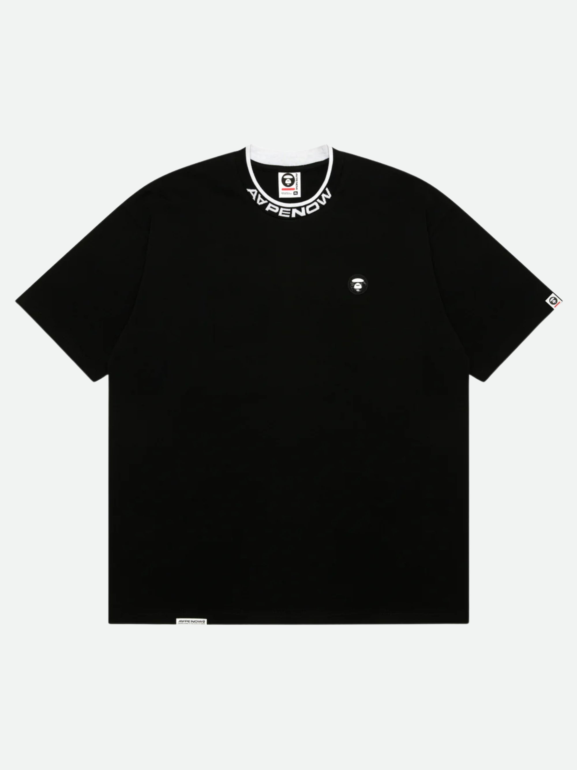 Aape T-Shirt Now Neck Logo Black-AL Capone Premium