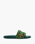 Casablanca Slides CSL18 Embroidered Terry Green
