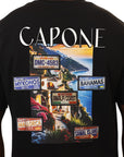 Capone T-Shirt Capone Map Embossed Black - 4