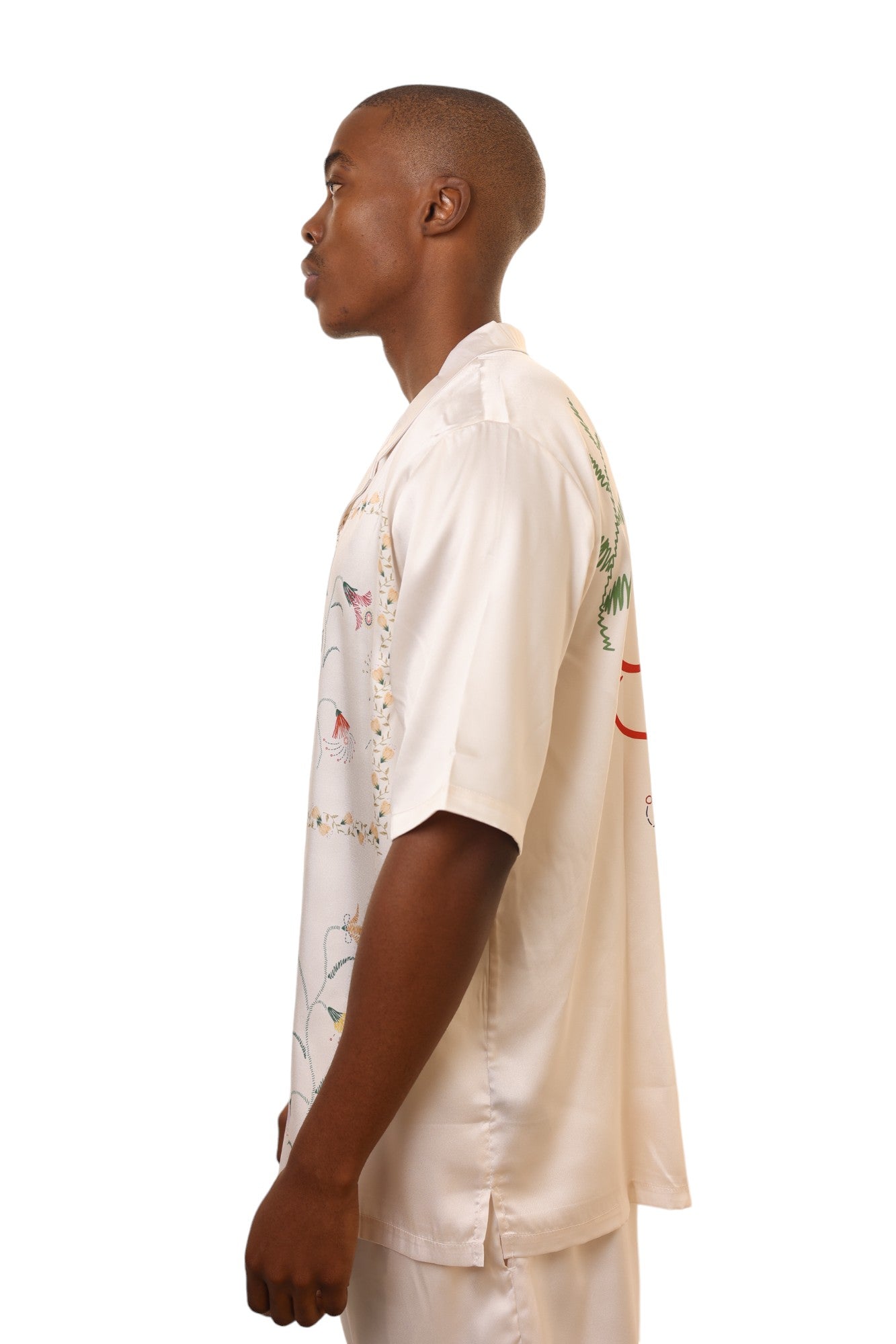 Capone Shirt Floral Embroidered Beige - 4