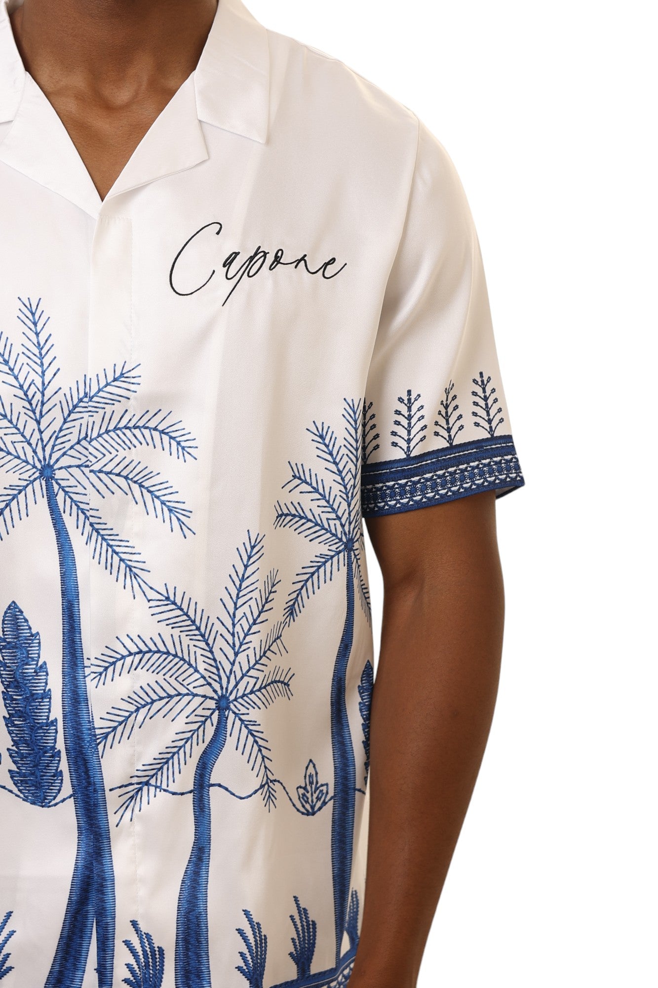 T-shirt Fruit Of The Loom Homme – Manches Longues, Bleu, Taille L, Motif Barack Obama / Al Capone