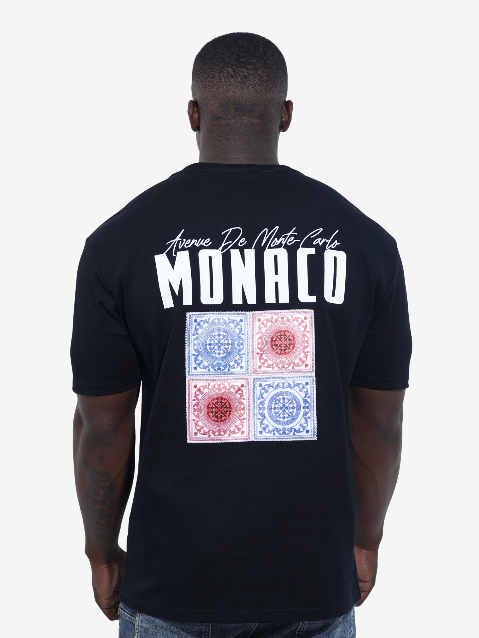 Capone T-Shirt Monaco Tiles Black