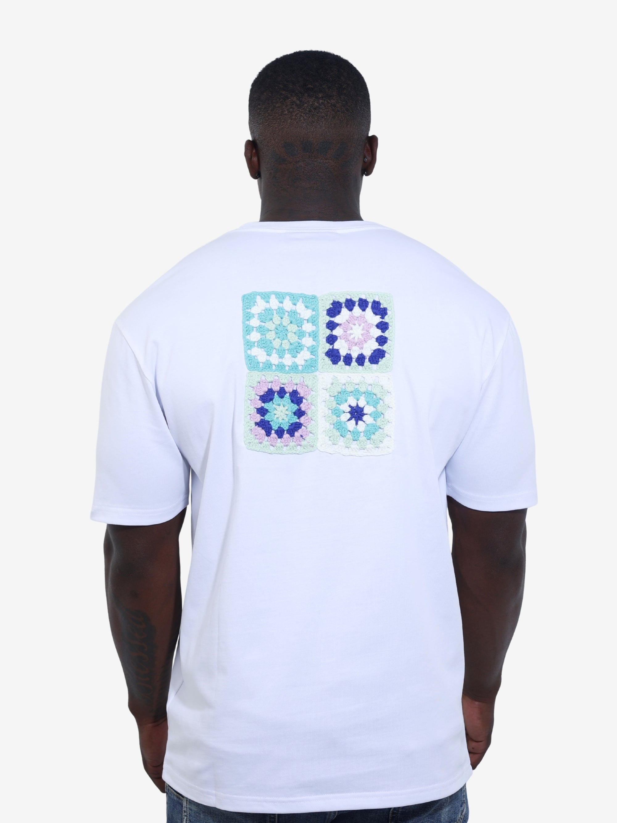 Capone T-Shirt Mexican Crochet White