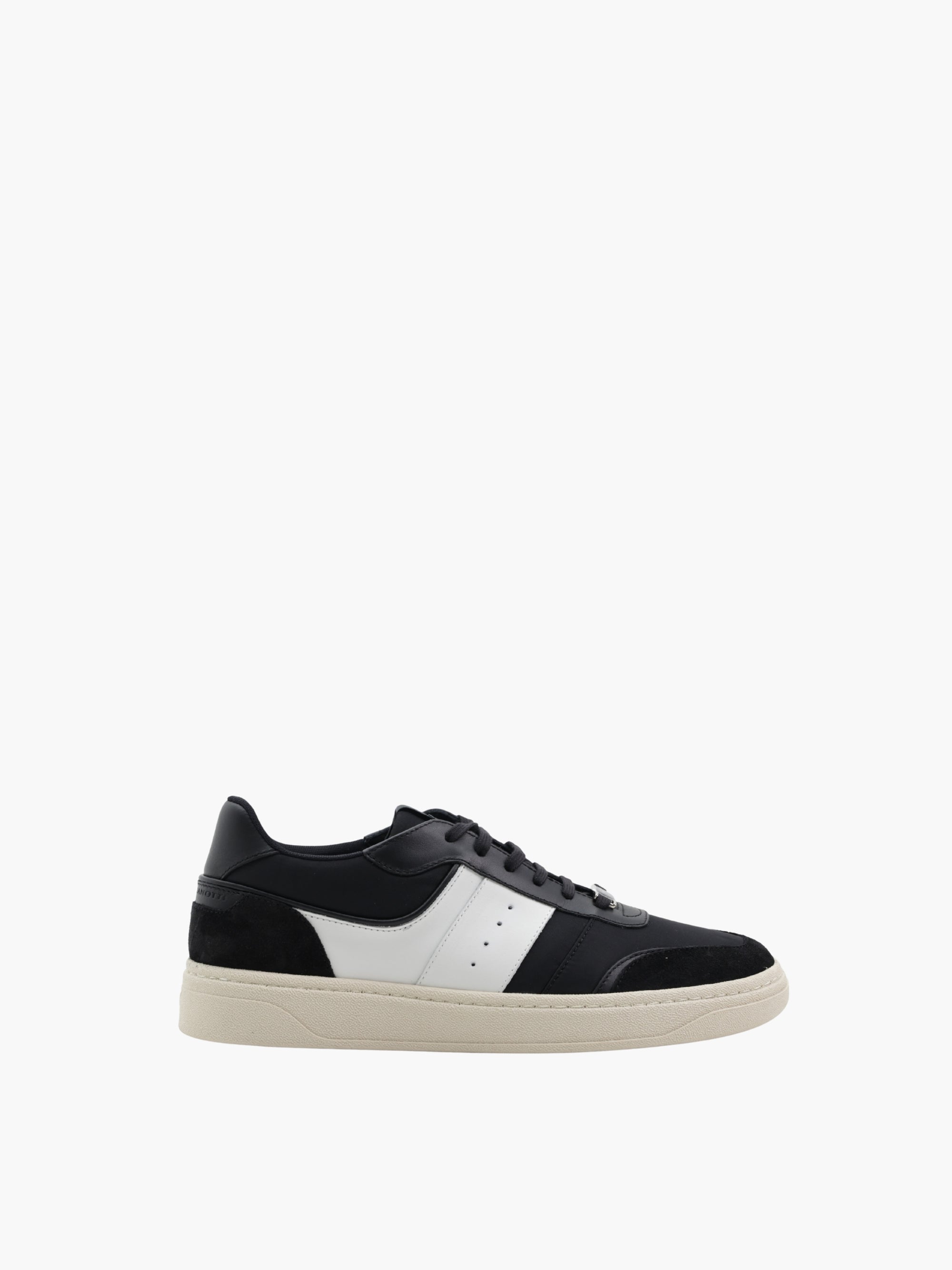 Giuseppe Zanotti Sneakers Z70 White Strioe Suede Top Black/white