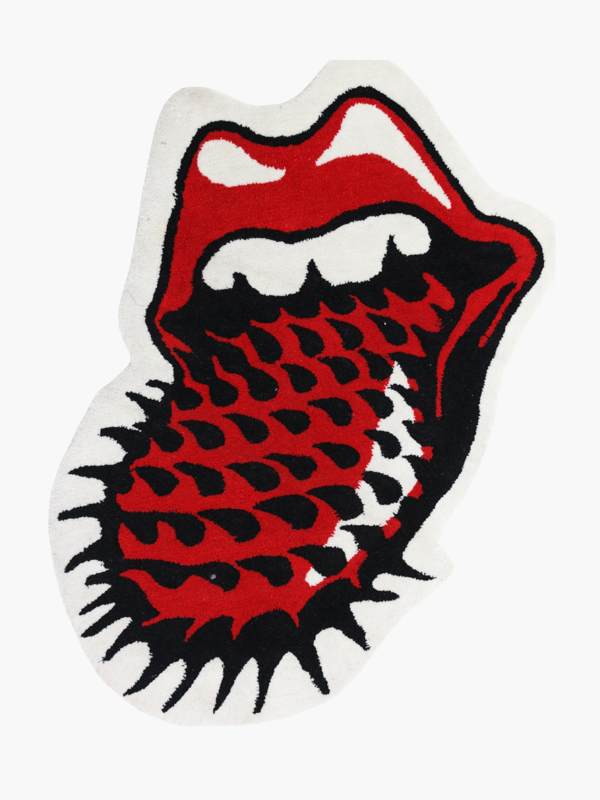 Market Rug X Rolling Stones Spiked Logo White-Red