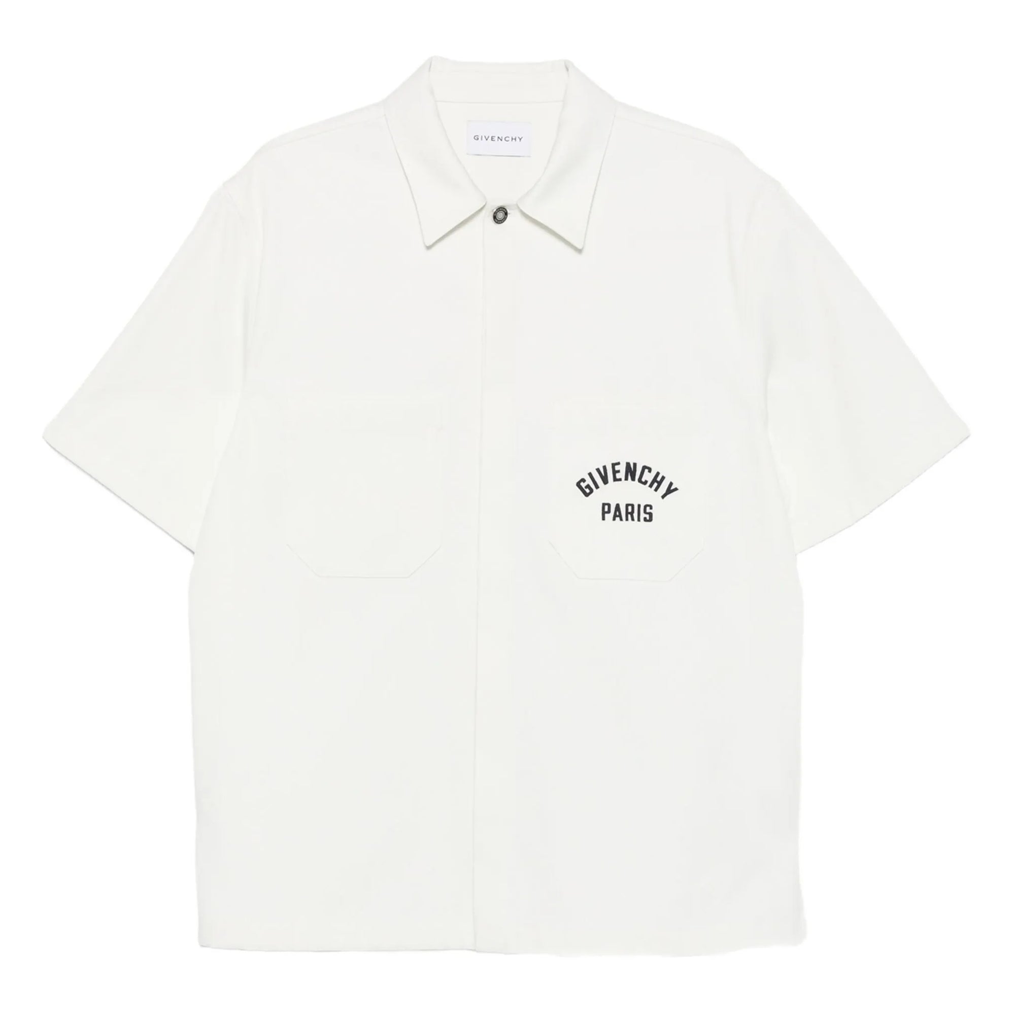Givenchy Shirt Short Sleeve Logo Ivory