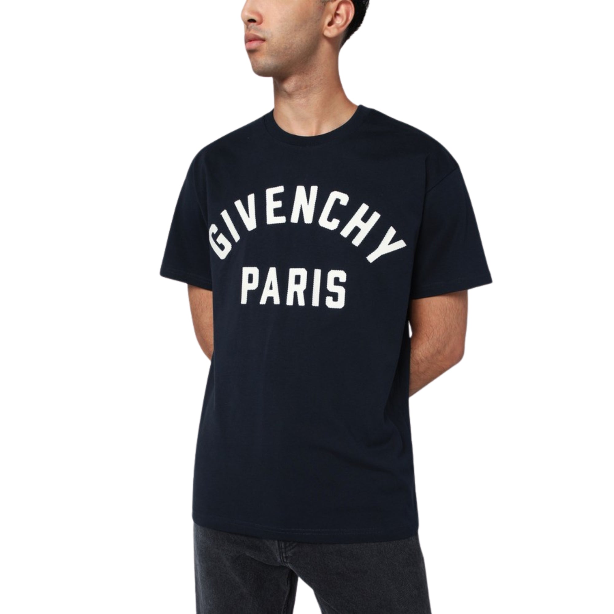 Givenchy T-Shirt Logo Navy-White