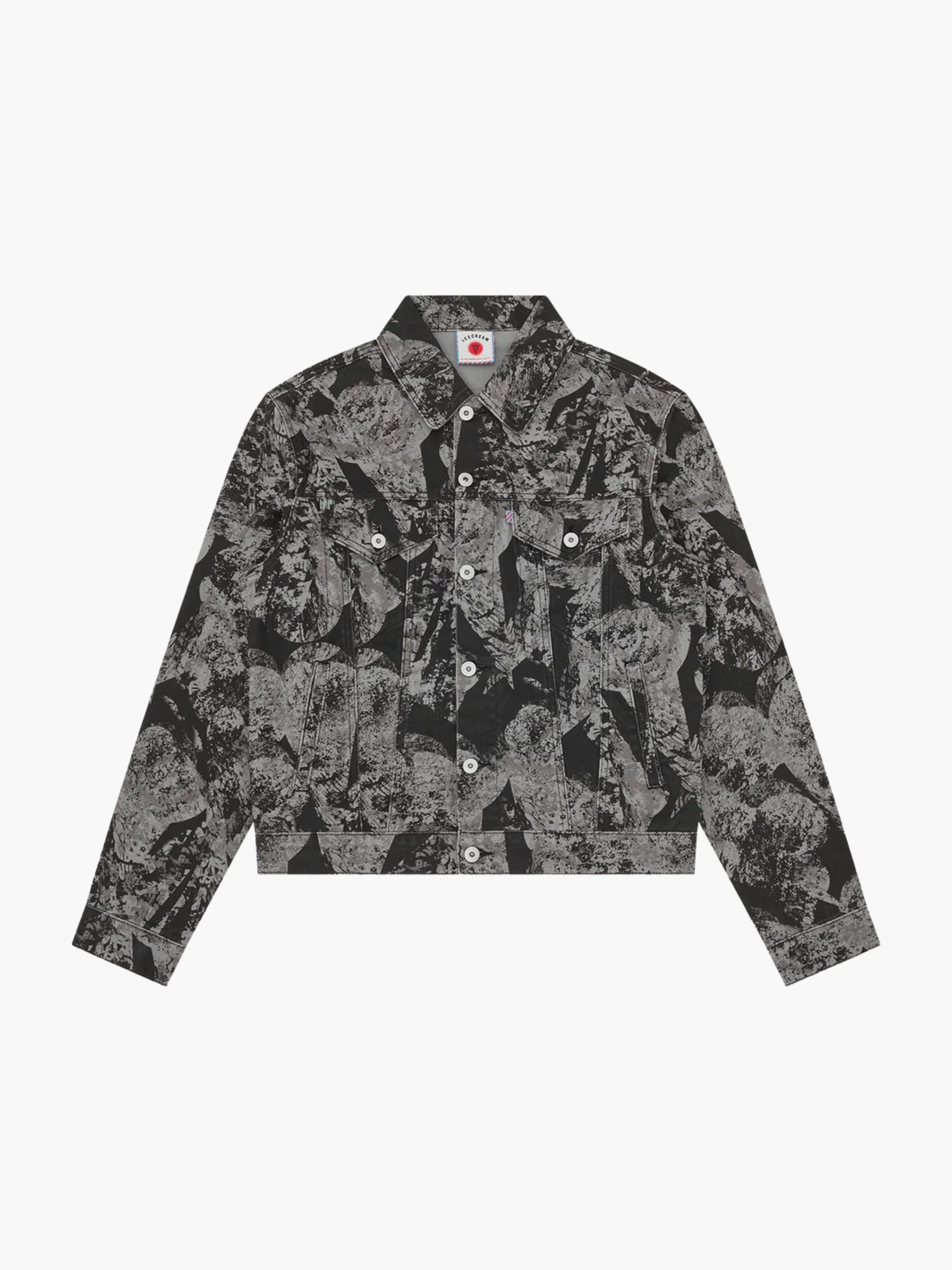 Ice-cream Jacket Camo Black Wash Grey