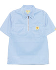 Icecream Quarter Zip Work Shirt Blue Stripe