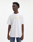 Just Cavalli T-Shirt Logo Gold Mat White