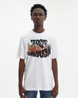Just Cavalli T-Shirt Logo Flames White