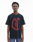 Just Cavalli T-Shirt Acid Cut Material Black