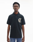 Just Cavalli Golfer Flower Embroidery Black