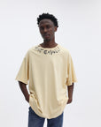 Just Cavalli T-Shirt Palm Neck Logo Cream