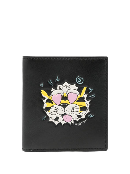 Kenzo Wallet Wild Tiger Mini Fold Black - AL Capone Premium