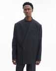 Kenzo Weave Blazer Tailored Wool Jacquard Black