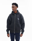 Kenzo Zip Up Hoodie Boxy Black