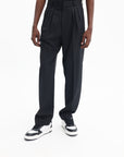Kenzo Weave Pants Pleated Wool Jacquard Black