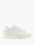 Karl Lagerfeld Sneaker Kl565 Kapri Cushion Emboes Repeat Lo Lace White Leather-Mono