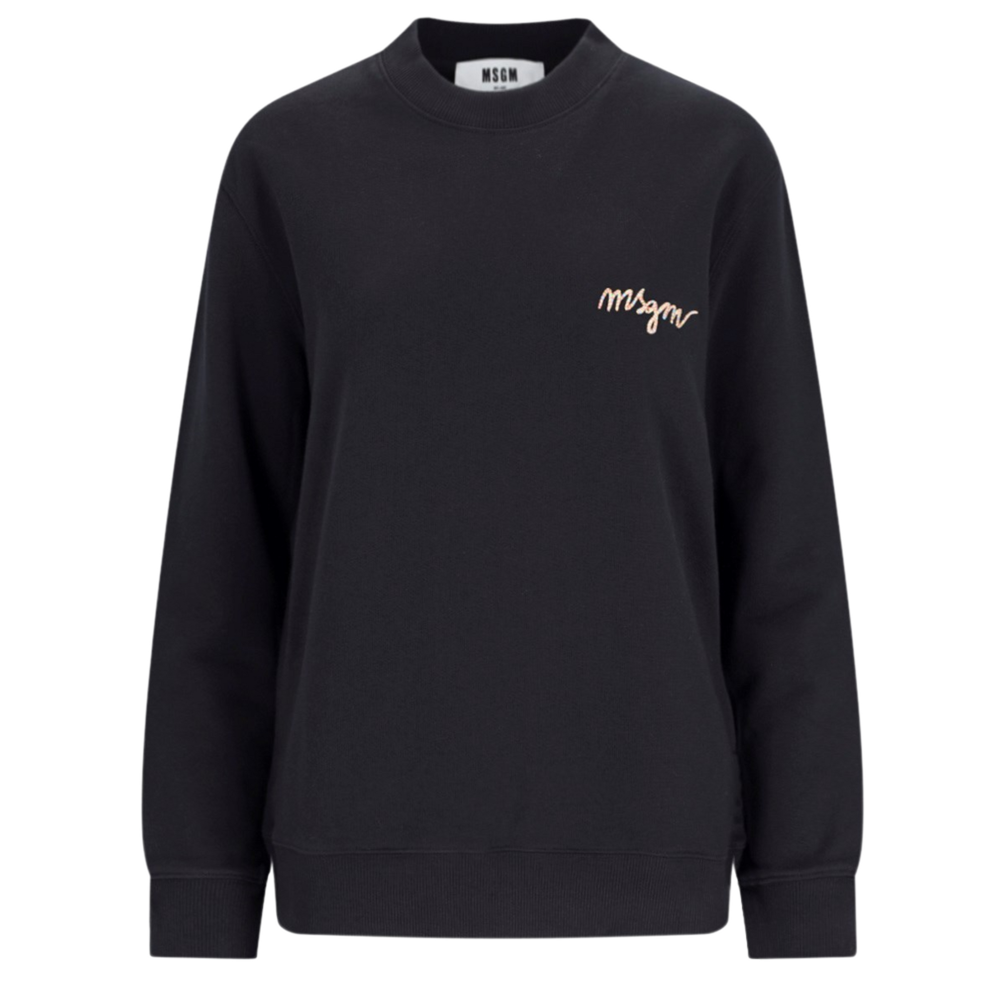 Msgm  Sweater Slim Logo Black
