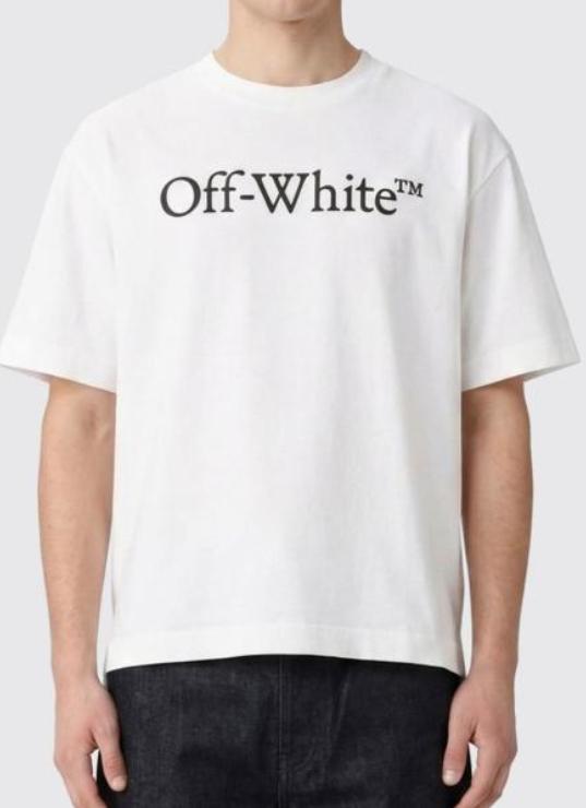Off - White T-Shirt Big Bookish Skate White