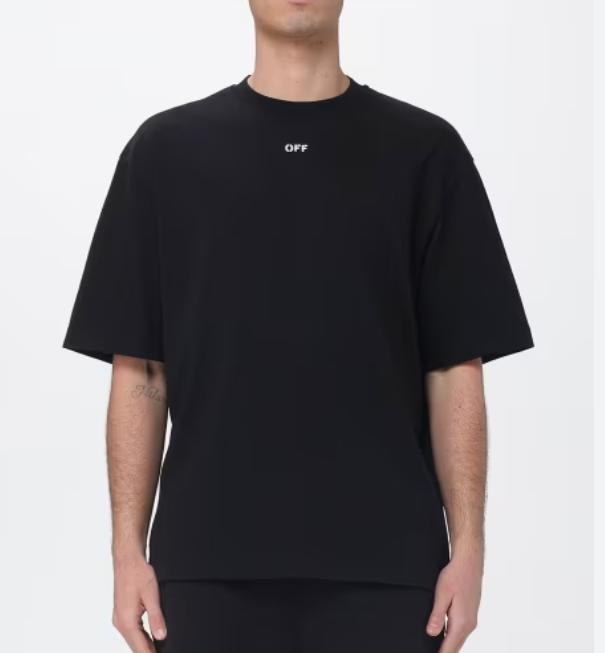 Off - White T-Shirt Chain Araldic Arrow Black
