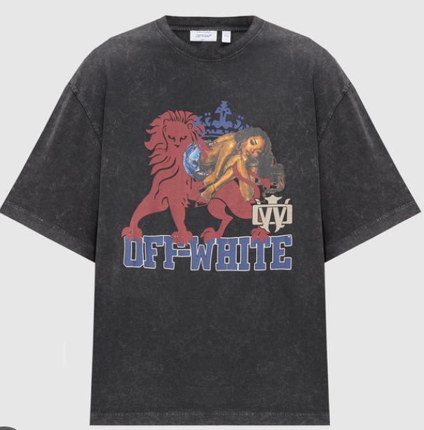 Off - White T-Shirt Royal Girl SS Skate Black