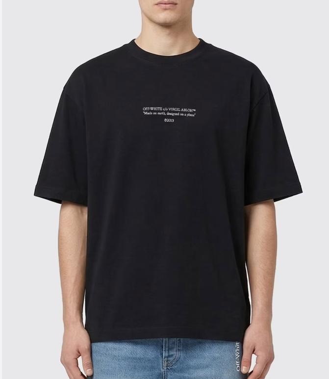 Off - White T-Shirt Statement SS Skate Black