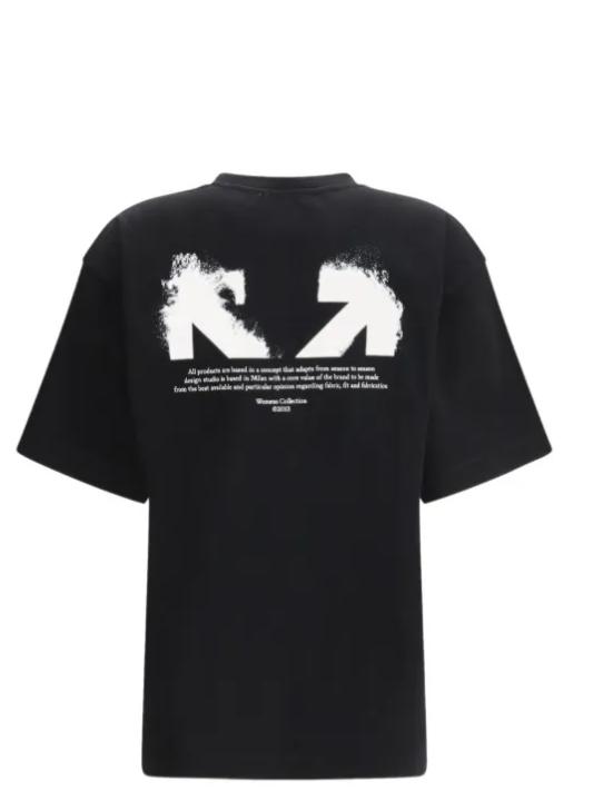 Off - White T-Shirt Half Arrows SS Skate Black