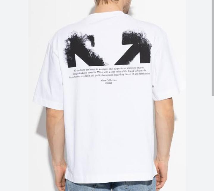 Off - White T-Shirt Half Arrows SS Skate White