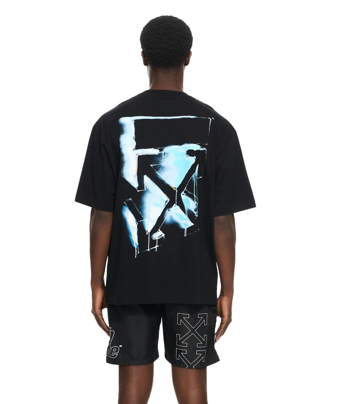 Off - White T-Shirt 3d Arrow Spray  Black