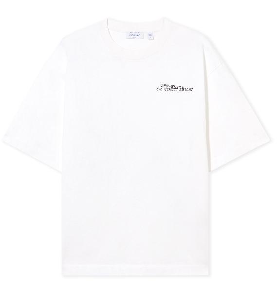 Off - White T-Shirt Type Machine Arrow White