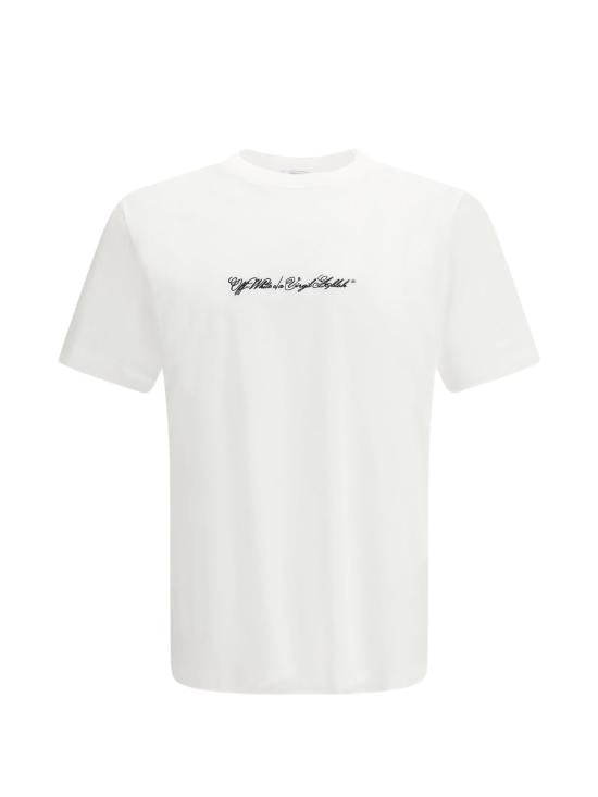 Off - White T-Shirt Script Arrow SS Slim White