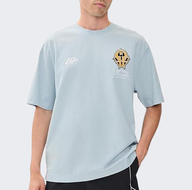 Off - White T-Shirt Sporty 1 Skate SS Light Blue