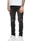 Purple Jeans Overspray Black