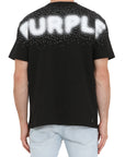 Purple T-Shirt Textured Black