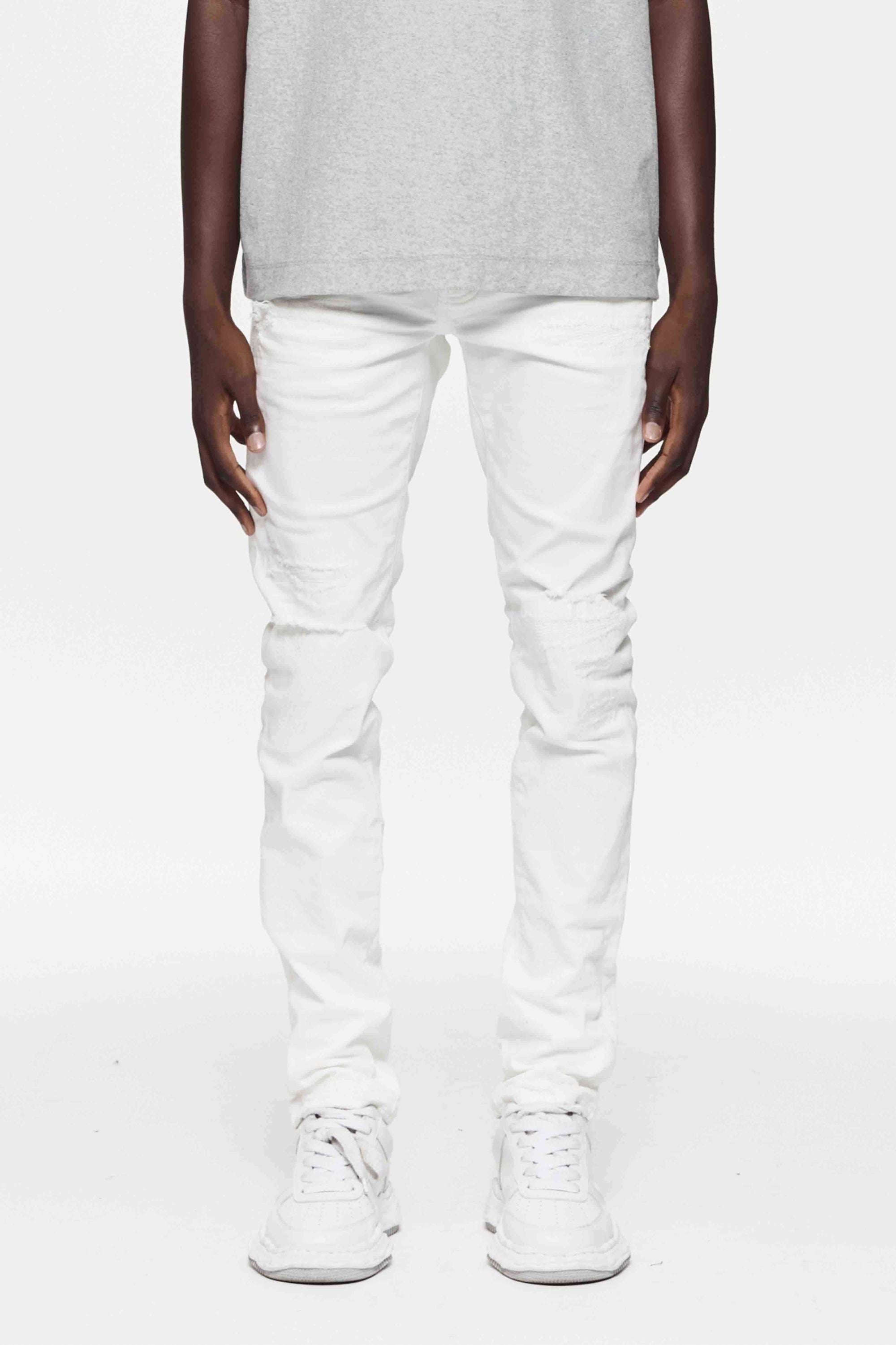 Purple Jeans Light Destroy White