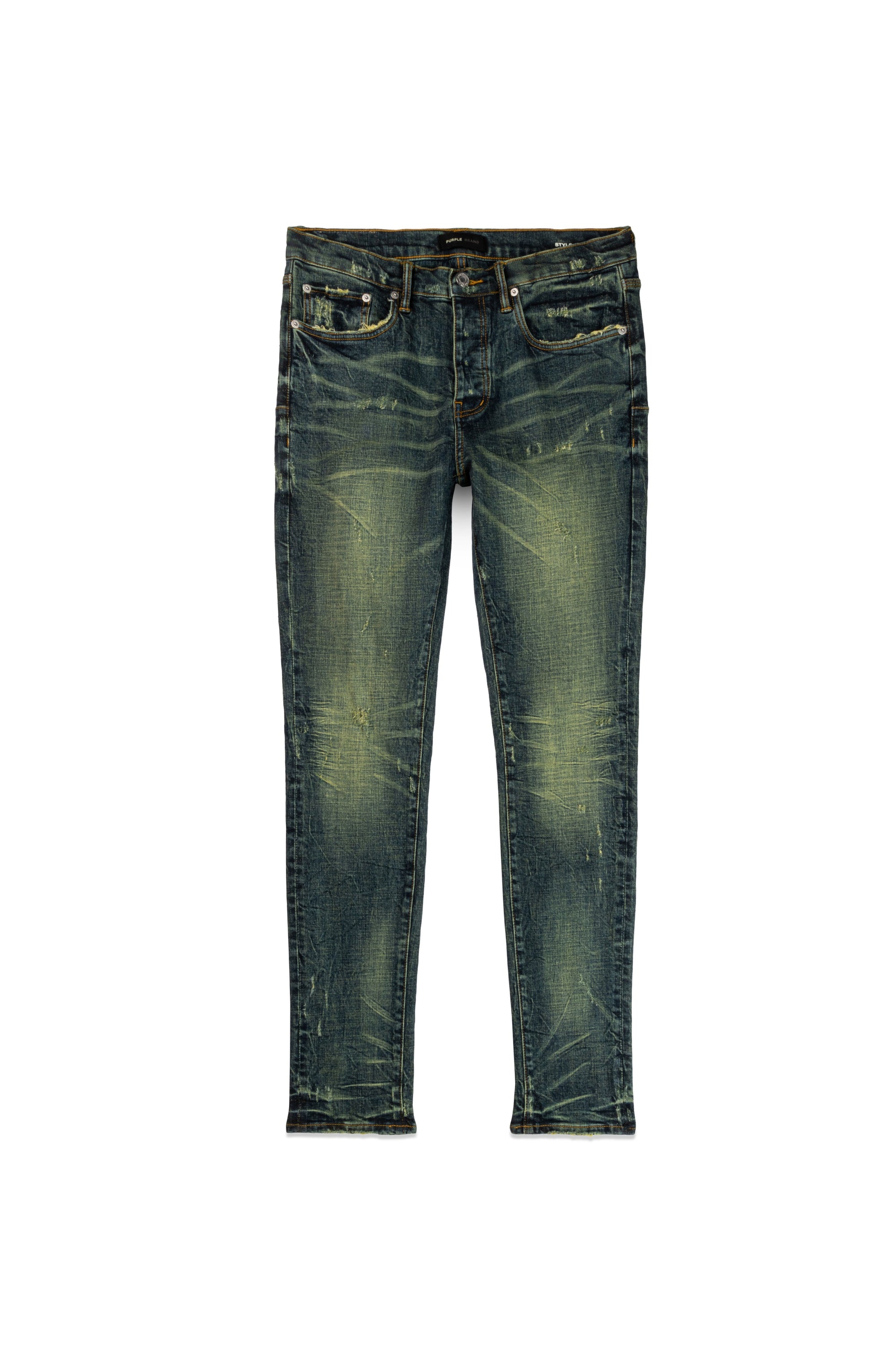 Purple Jeans Marred Vintage Verdigris Indigo