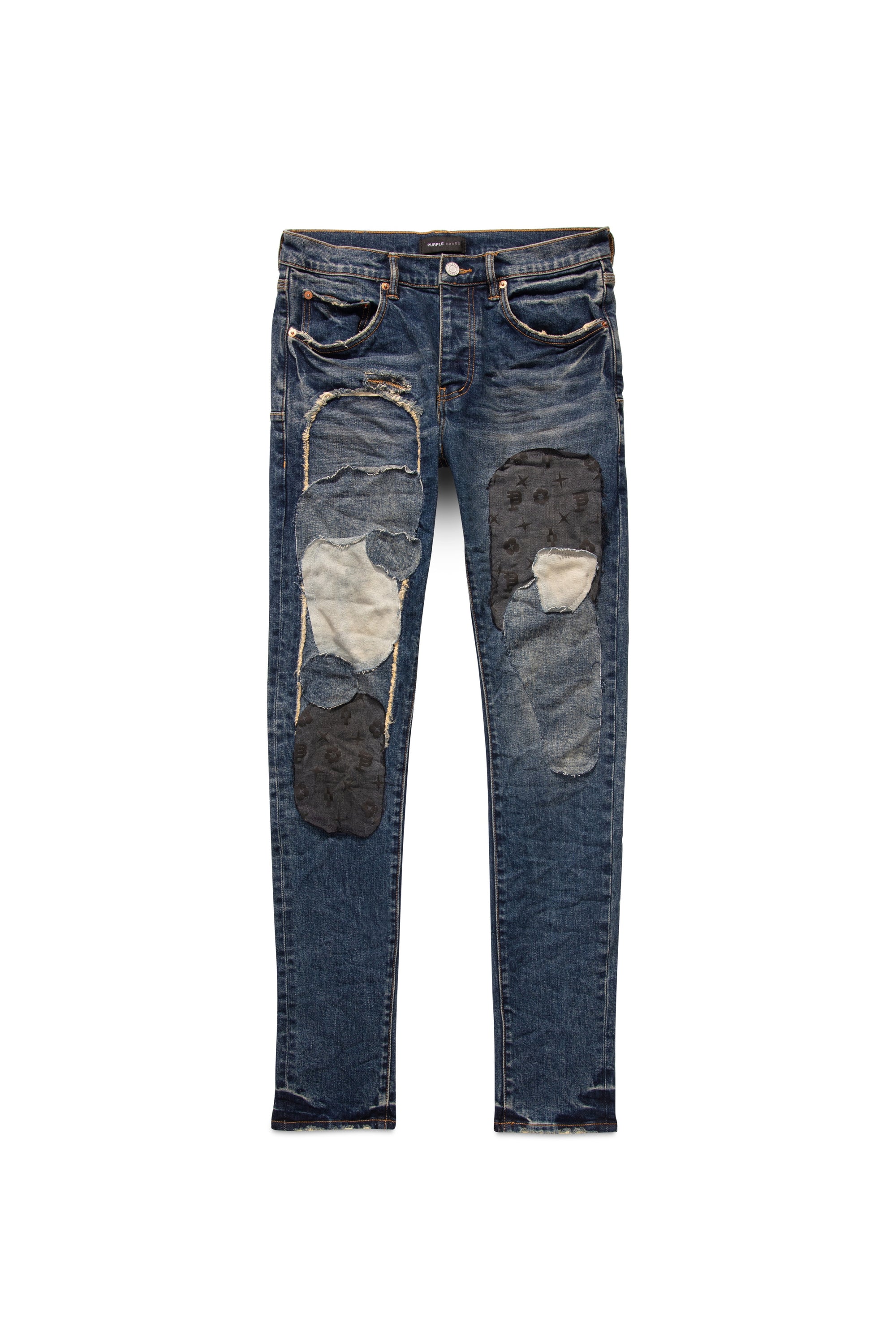 Purple Jeans Vintage Heavy Patch Repair Indigo