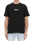 Purple T-Shirt Textured Black