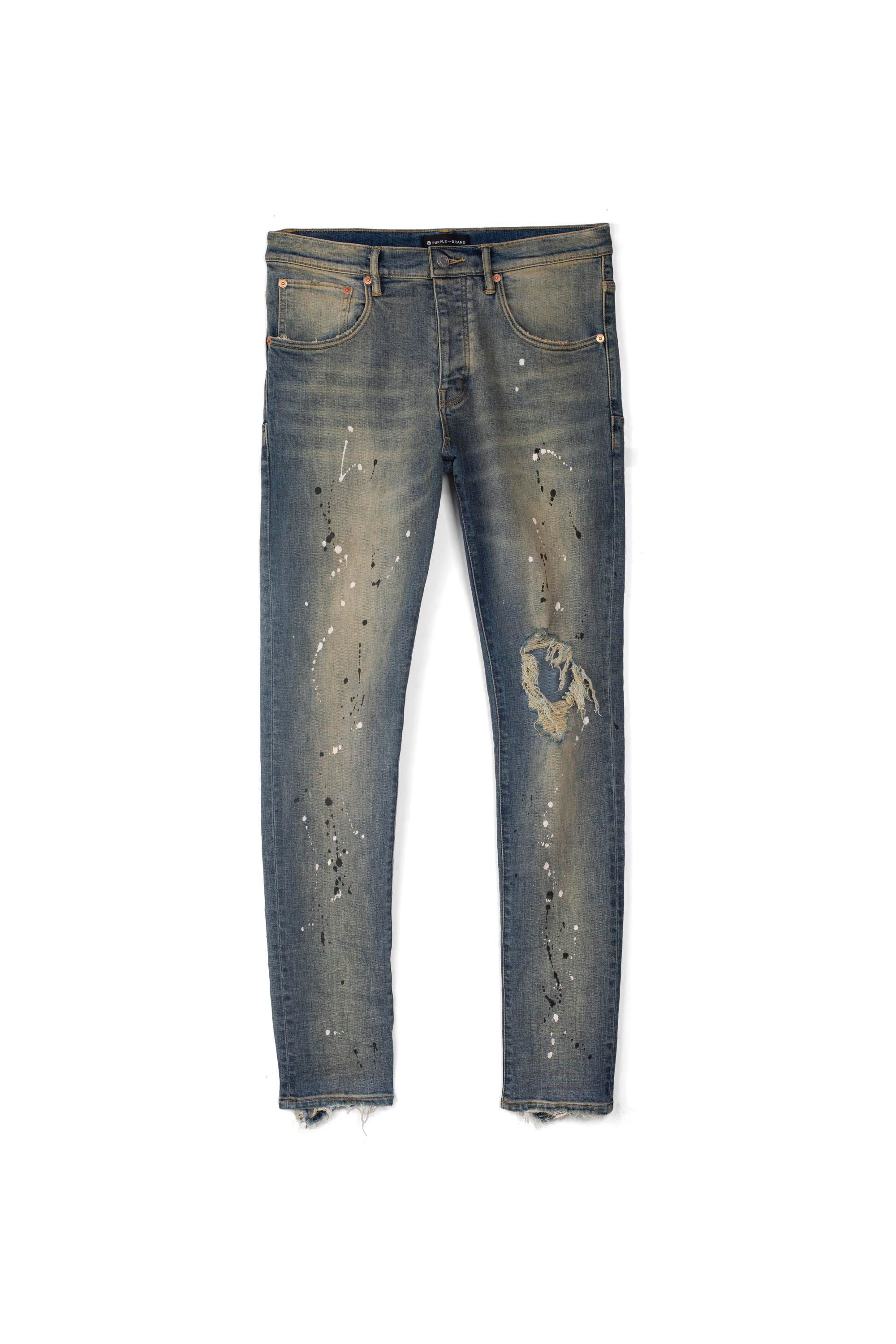 Purple Jeans Dropped Fit- Mid Rise With Tapered Leg Indigo