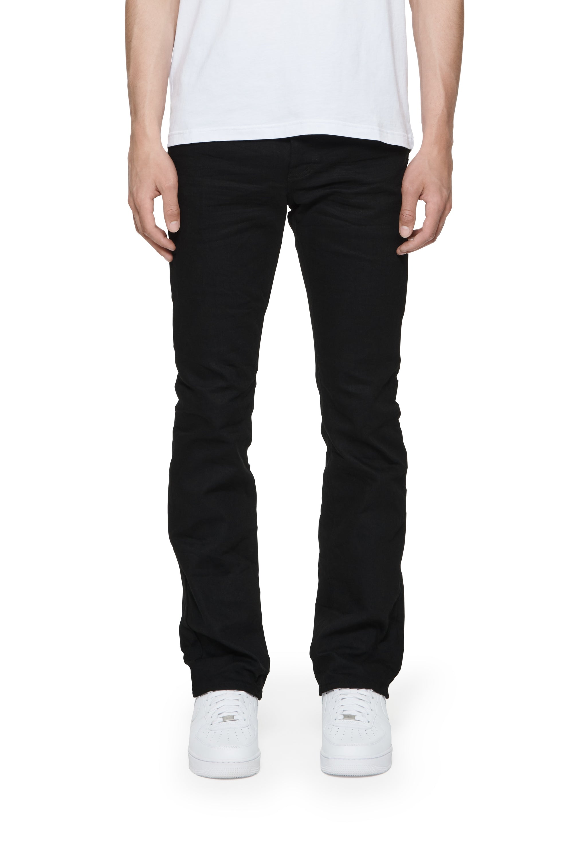 Purple Jeans Raw Flare Black