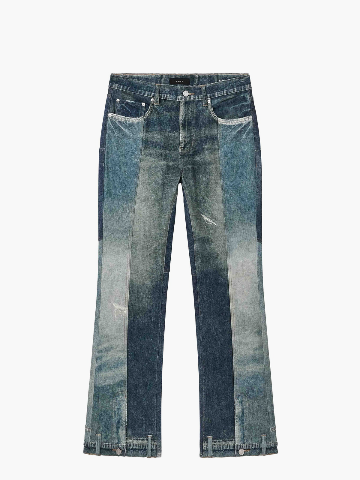 Purple Jeans Low Rise Slim Flare Light/Mid Indigo