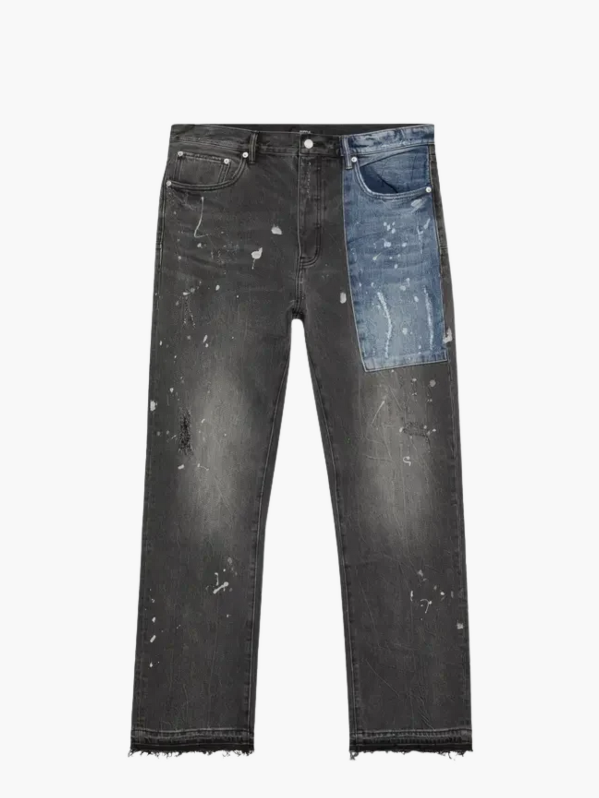 Purple Jeans Mid Rise Straight Black