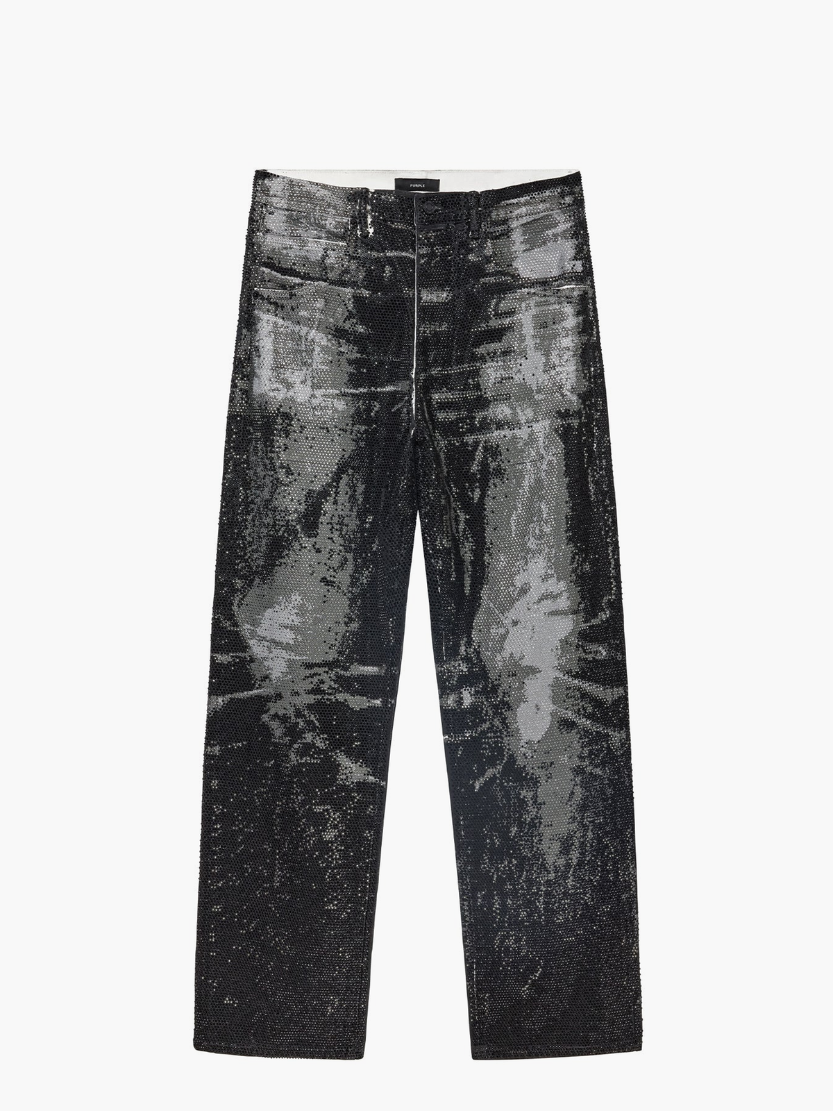 Purple Jeans Mid Rise Baggy Black