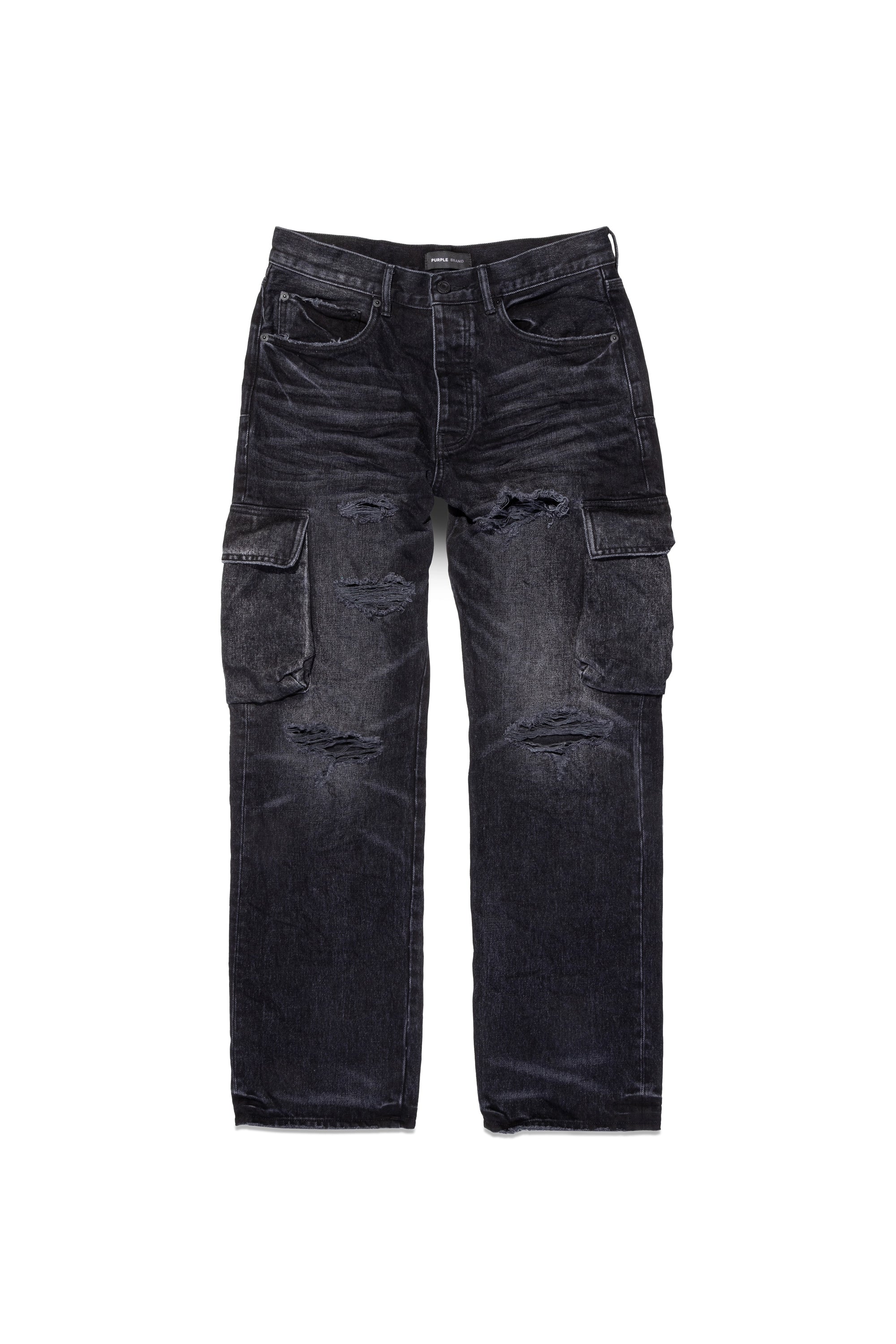 Purple Cargopants Relaxed Cargo Black