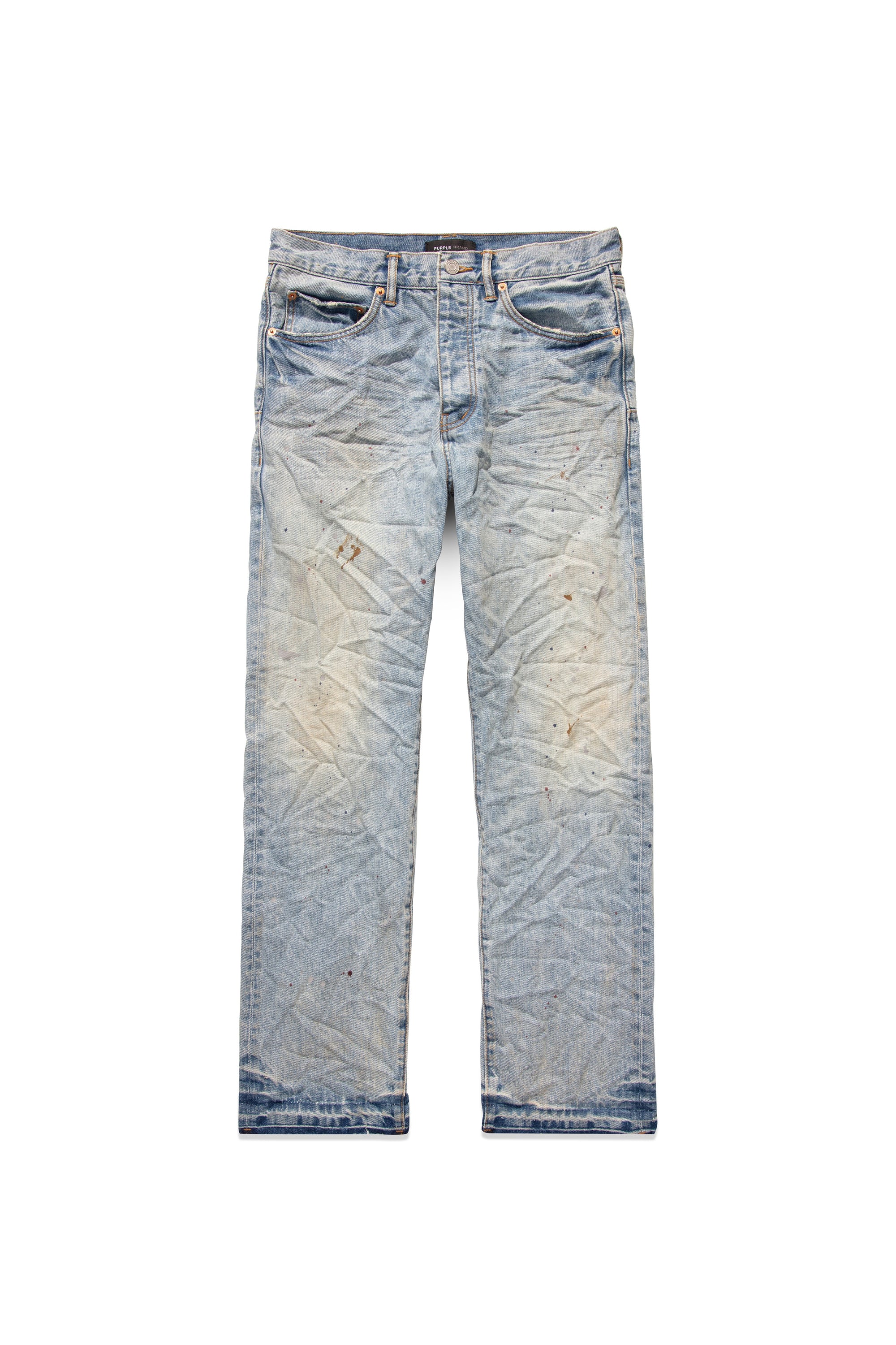 Purple Jeans Vintage Dirty Painted Indigo