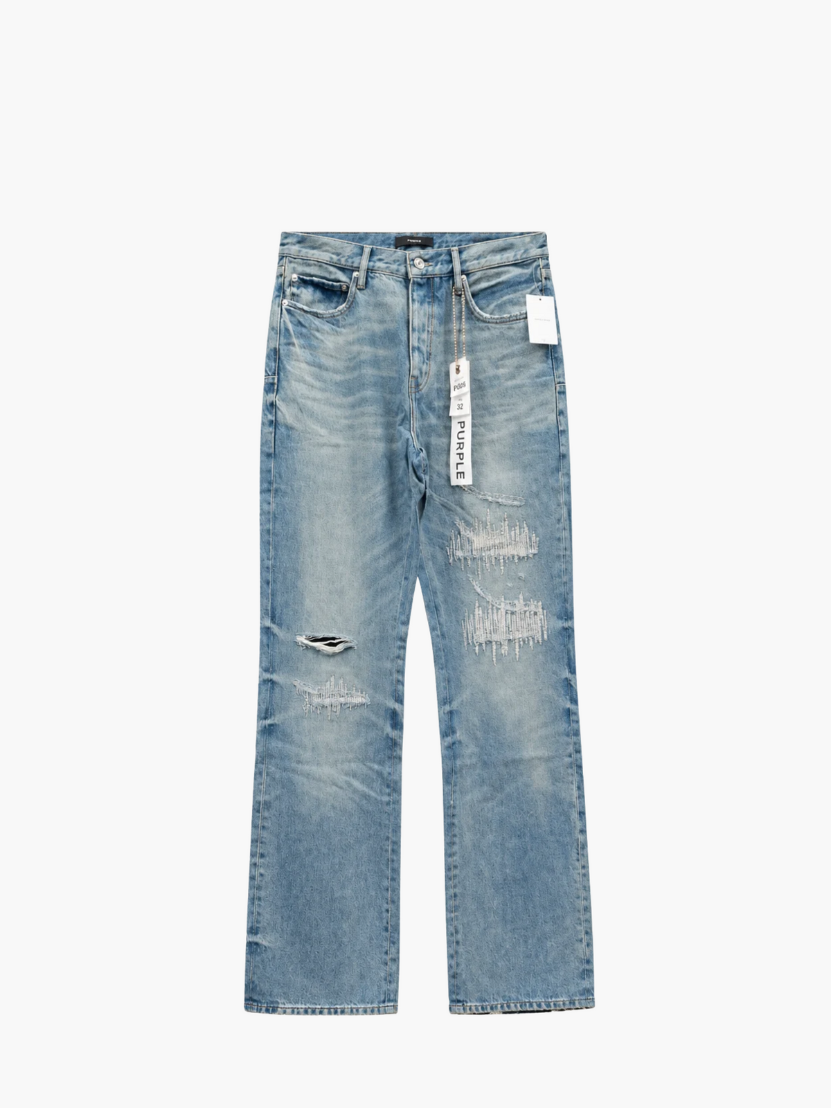 Purple Jeans Mid Rise Bootcut Mid Indigo